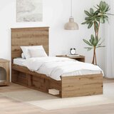  Okvir za krevet Umjetnička hrastovina 75 x 190 cm | shoptok.hr