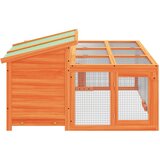  Kavez za zečeve smeđi 144 x 123 x 67,5 cm od masivne borovine | shoptok.hr