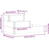  Povišena gredica s 3 razine 120 x 80 cm od masivne borovine | Eponuda.com