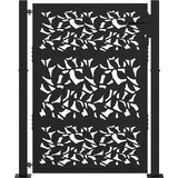 Vrtna vrata crna 105x130 cm dizajn čeličnog lišća | shoptok.hr