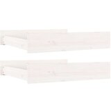 vidaXL Ladice za krevet 2 kom bijele od masivne borovine | shoptok.hr