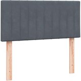 Box spring krevet s madracem tamnosivi 90x220 cm baršunasti | shoptok.hr