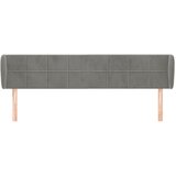  Uzglavlje s ušima svjetlosivo 183x23x78/88 cm baršunasto | Eponuda.com