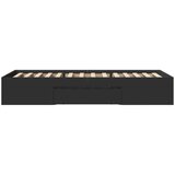  Okvir za krevet crni 75 x 190 cm od konstruiranog drva | shoptok.hr