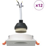 vidaXL vgrajeni reflektorji 12 kosov Kvadrat GU10 Bela 91x91 mm | Shoptok.si