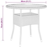  3-dijelni vrtni blagovaonski set od poliratana crni | shoptok.hr