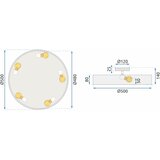 Toolight viseća svjetiljka podesiva crna App860-C crno/zlato 50 cm | shoptok.hr