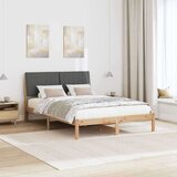  Okvir za krevet s uzglavljem Smeđa 135 x 190 cm tkanina | shoptok.hr