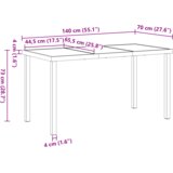 vidaXL Set vrtne jedilnice s 5 kosi in oblazinjenjem, svetlo siva, poliran ratan, Vrtna miza, črna, 140x80x73 cm, kaljeno steklo | Shoptok.si