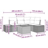  5-dijelni vrtni kauč set s jastučićima Bež Poli Ratan Acacia | shoptok.hr
