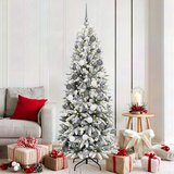 vidaXL Umjetnobožićnodrvce S LED lampica Bijelo 180cm PVC Cijene