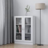 vidaXL Vitrina bela 82,5x30,5x115 cm iverna plošča Cene