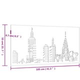  Vrtni zidni ukras 105 x 55 cm čelik COR-TEN s uzorkom horizonta | shoptok.hr