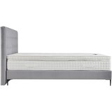 MID.YOU POSTELJA BOXSPRING x , tekstil, leseni material svetlo siva | Shoptok.si