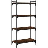 vidaXL Knjižna omara 4-nadstropna rjavi hrast 60x30x120 cm inž. les, (20978103) | Shoptok.si