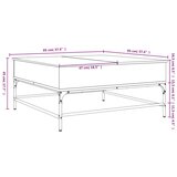  Stolić za kavu boja hrasta sonome 95x95x45 cm od drva i metala | shoptok.hr