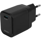 Domači polnilec USB-C, 1x USB-C PD, 20 W, ČRNA