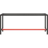  Okvir za radni stol mat crni i mat crveni 190x50x79 cm metalni | Eponuda.com