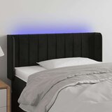  LED posteljno vzglavje črno 103x16x78/88 cm žamet, (20793564) Cene