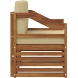  Set vanjskih sofa s jastukom Prirodna 67 x 63 x 73 cm - Prirodno i bež Nagnuto | shoptok.hr