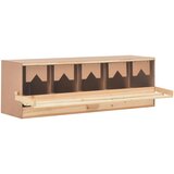 vidaXL Gnezdišče za kokoši s 5 predelki 117x33x38 cm trdna borovina Cene