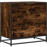 vidaXL Ormar s ladicama dimljeni hrast 70x41x70 cm konstruirano drvo | shoptok.hr