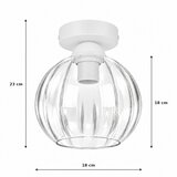 Brilagi LED stropno svetlo RETRO GLASS 1xE27/60W/230V prečnik 18 cm bela/prozirna | Eponuda.com