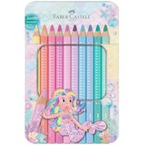 Faber-Castell Faber-Castell: Sparkle Jumbo trikotne pastelne barvice, 10-delni komplet v kovinski škatli Cene