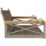  Klupa za ljuljanje siva 109 x 62 x 40 cm od poliratana | shoptok.hr
