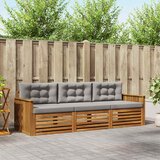  Set vanjskih sofa 3 kom. Prirodna i svijetlo siva | shoptok.hr