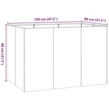 vidaXL Sadilica bijela 120x80x80 cm od čelika | shoptok.hr