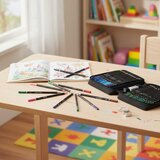 Ikonka Ikona KX2957 set profesionalnih lesenih barvic 120 barv – 3 mm jedro, radirka, šilček in torbica | Shoptok.si