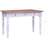  Radni stol s ladicama bijeli 117 x 57 x 75 cm obnovljeno drvo | shoptok.hr