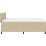  Box Spring Postelja z Vzmetnico & LED Lučko Zeleno Sivo 140x200 cm Pleteni Material, (22116214) | Shoptok.si
