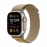 Apple watch ultra 2 gps + cellular 49mm natural titanium case with tan alpine loop - medium | ePonuda.com