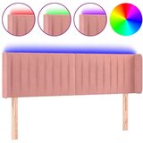  Posteljno vzglavje roza 147x16x78/88 cm žamet, (20933807) | Shoptok.si