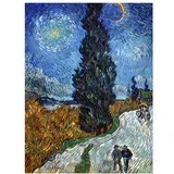 Reprodukcija slike Vincent van Gogh - Country Road in Provence by Night, 60 x 45 cm