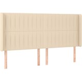  LED uzglavlje krem 163 x 16 x 118/128 cm od tkanine | shoptok.hr