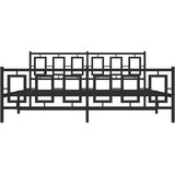  Metalni okvir kreveta uzglavlje i podnožje crni 183x213 cm | shoptok.hr