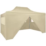 Sklopivi Pop-up Šator sa 4 Panela 3x4,5 m Krem Bijeli