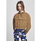 Urban Classics Ladies Cropped Crinkle Nylon Pull Over Jacket Midground Cene
