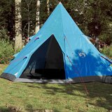  The Living Store Šotor za kampiranje tipi za 4 osebe moder vodoodporen - Šotor Za Kampiranje, (21486939) Cene