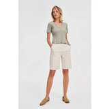 Marisse Olive Blouse With Lace Neckline | shoptok.hr