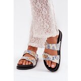 Boto Patterned Ladies Platform Slippers Blue Sorina | shoptok.hr