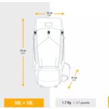 Olimp Sport Ranac za treking Forclaz muški 50+10L Blue | ePonuda.com