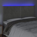  LED uzglavlje svjetlosivo 200x5x118/128 cm baršunasto | shoptok.hr