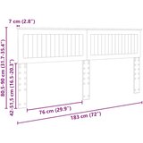  Vzglavje z vzglavjem Dimljeni oreh 180 cm Konstruiran les, (5000110382) | Shoptok.si