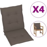 vidaXL jastuci za vrtne stolice 4 kom smeđe-sivi 100 x 50 x 3 cm Cijene