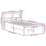 vidaXL Posteljni okvir z vzglavjem voščeno rjava 100x200 cm borovina, (21304013) | Shoptok.si