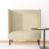 vidaXL Kauč s visokim leđima Krem 109x56x121 cm Tkanina | shoptok.hr